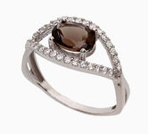 серебряное кольцо с полудрагоценными камнями 5905013